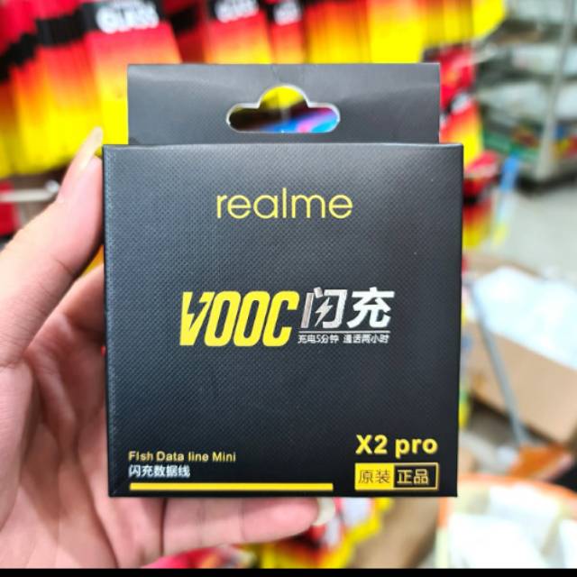 สายเคเบิลข้อมูล Realme Vooc Type C 6A สําหรับ Realme 5 Pro X2 Pro Reno F11 Pro สายชาร์จ Android 100 ซม.