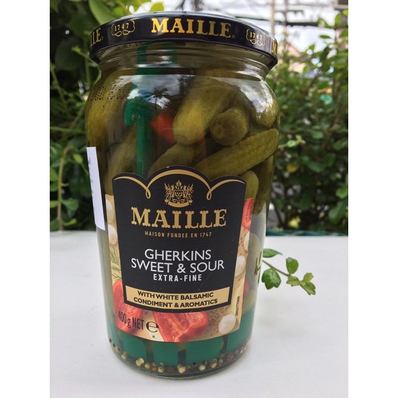 Maille Gherkins แตงกวาดองรสเปรี้ยว-หวาน ขนาด400กรัม