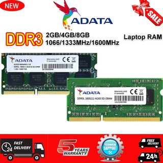 Adata แรมหน่วยความจําแล็ปท็อป โน้ตบุ๊ก DDR3 DDR3L 1066 1333 1600MHz 2GB 4GB 8GB PC3