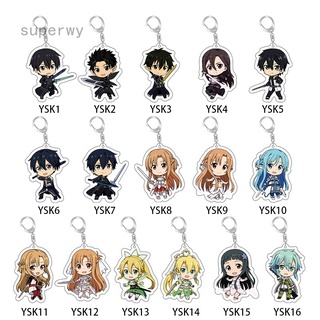 พวงกุญแจ จี้การ์ตูนอนิเมะ Sword Art Online Q Version น่ารัก สําหรับห้อยกระเป๋าเป้สะพายหลัง