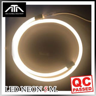 LED NEON แบ่งขาย  ( สีวอม ) LED 220 V พร้อมหัวต่อใช้งาน ( 5 เมตร )