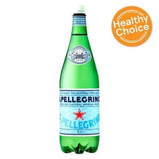 🔥สินค้าขายดี!! ซาน เพลลีกรีโน น้ำแร่ธรรมชาติชนิดมีฟอง 1 ลิตร San Pellegrino Sparkling Natural Mineral Water 1L