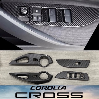 ครอบมือเปิดหน้าต่าง Toyota Corolla CROSS ลายคาร์บอน carbon