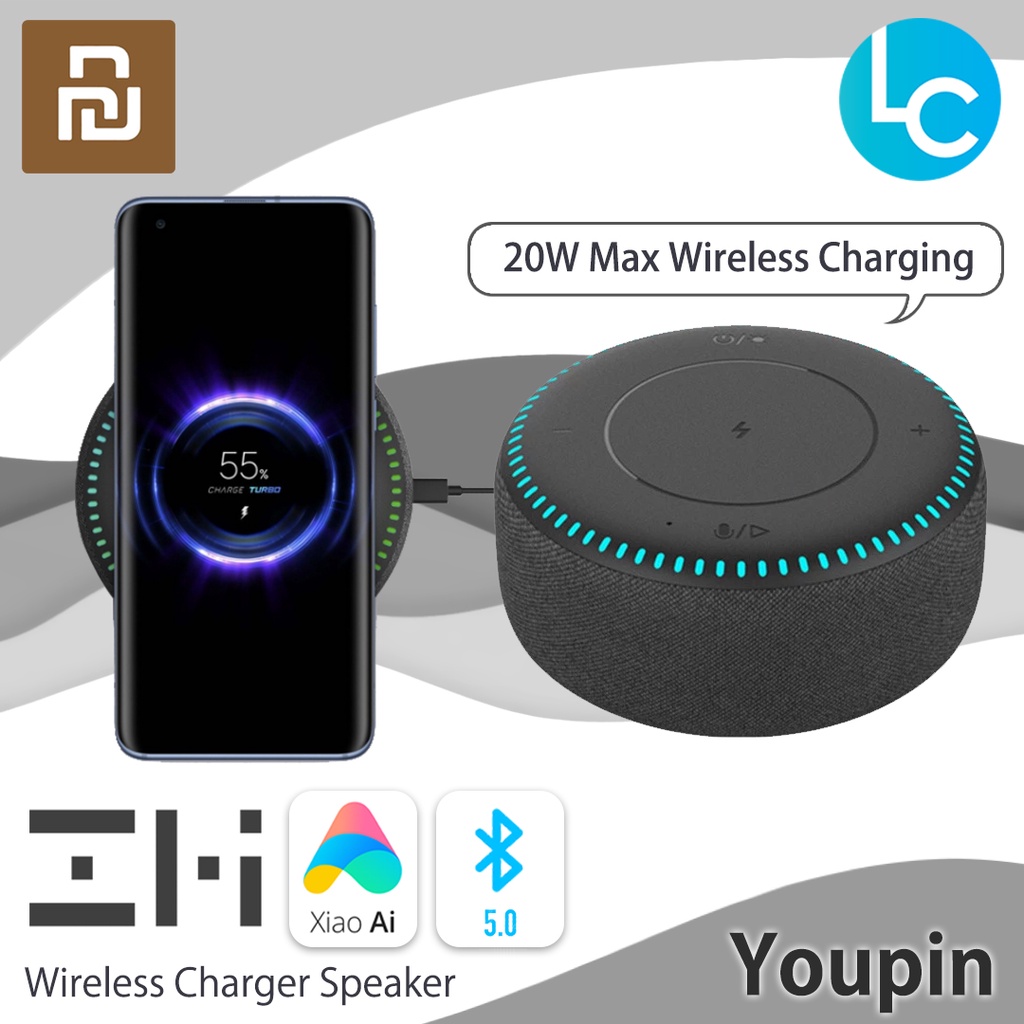 ZMI 2-in-1 Wireless 20W Fast Charger ลําโพงบลูทูธ 5.0 ไฟ RGB ไมโครโฟนในตัวจาก Xiaomi Youpin