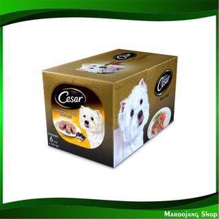 มัลติแพ็ค อาหารสุนัขชนิดเปียก รสไก่ 100 กรัม (6แพ็ค) ซีซาร์ Cesar Multipack Dog Food Chicken อาหารสำหรับสุนัข อาหารหมา