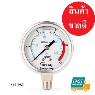 เกจ วัดแรงดัน เกจวัดน้ำ 217psi แข็งแรง อย่างดี สินค้ามีพร้อมส่ง เกดวัดน้ำ