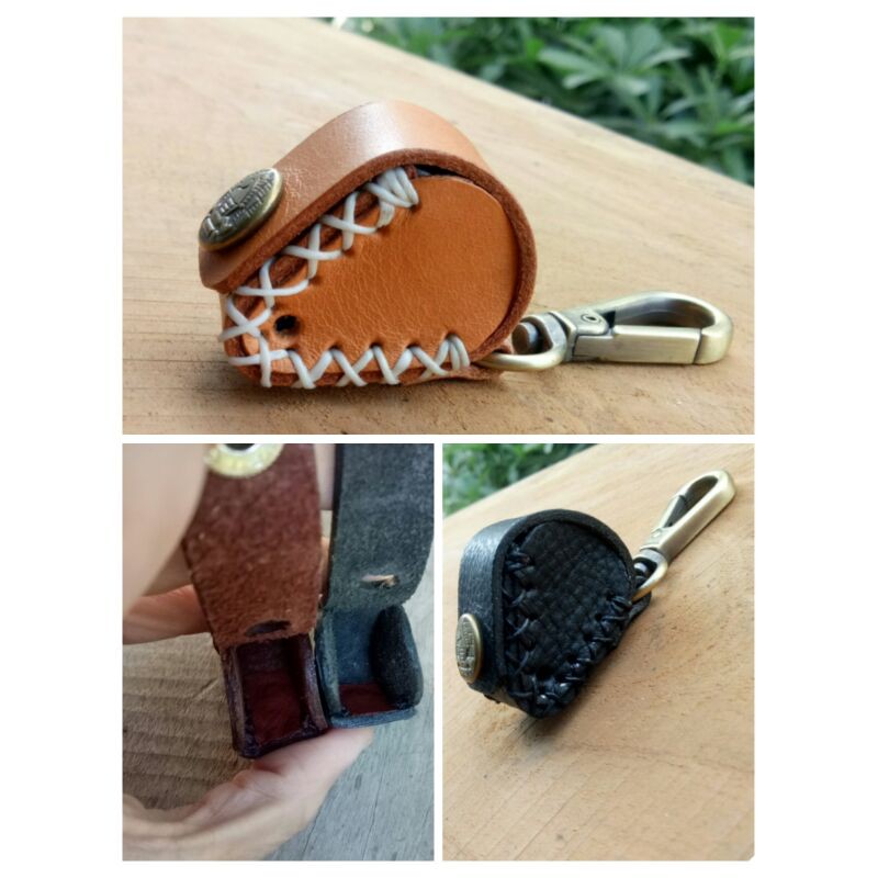 ซองหนังวัวแท้ใส่กล้องส่อง พระZeiss  D40(แบบตะขอเกี่ยว)