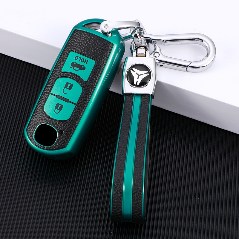 เคสกุญแจรีโมตรถยนต์หนัง TPU สําหรับ Mazda 2 3 5 6 CX-3 CX-5 CX-7 CX-9 CX8 Speed Miata MX5 2016 2017 2018 - รูปที่ 3