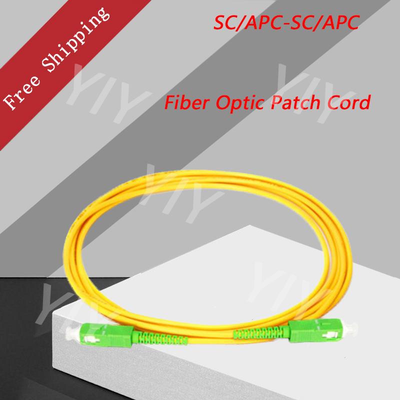 100PCS/Lot SC/APC-SC/APC 3 Meters Simplex Single Mode Fiber Optic Patch Cord 3.0mm FTTH Fiber Optic 