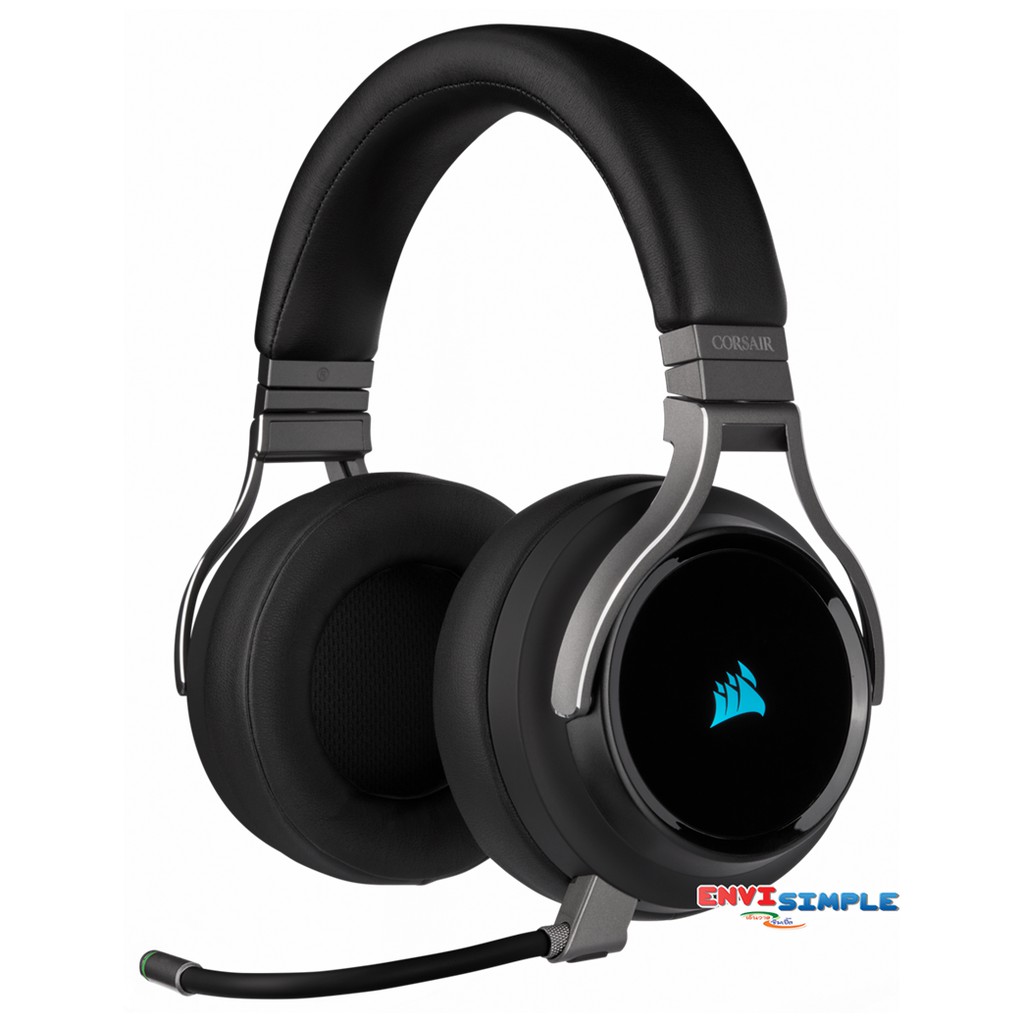 Corsair Virtuoso RGB Wireless Headphone Carbon - หูฟังไร้สายพร้อมไมโครโฟน