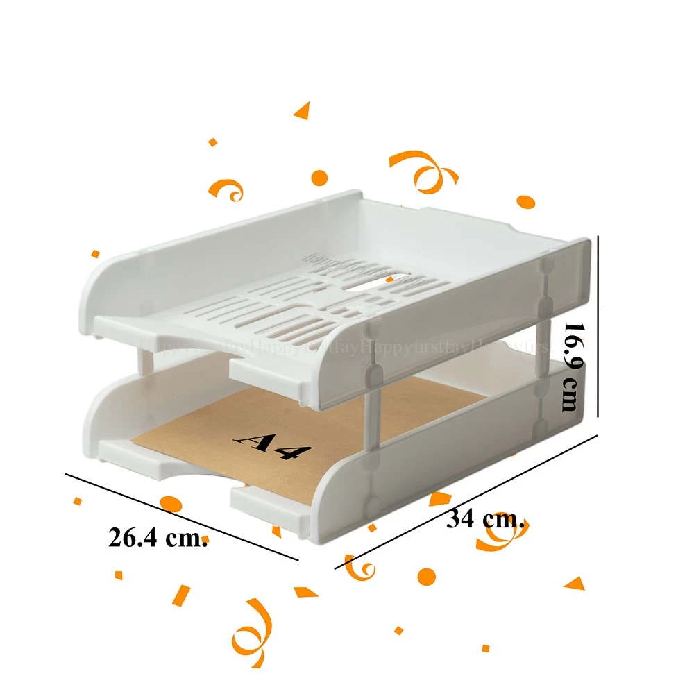 ถาด A4 แบบมีขาต่อ(อยู่ที่ถาด) สีขาว K 616