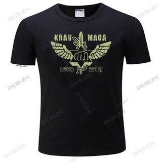 เสื้อยืดคอกลมcrew neckเสื้อยืดแขนสั้น ผ้าฝ้าย พิมพ์ลายศิลปะ MMA Krav Maga สไตล์วินเทจ แฟชั่นฤดูร้อน สําหรับผู้ชายS-4XL