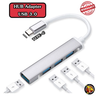 HUB TYPE-C to USB 3.0 เพิ่มช่องเสียบอุปกรณ์ต่างๆ 4 Port USB / ช่อง 5 Gbps ร้านค้าไทย (HUB3.0 มิเนียม4ช่องเทา)