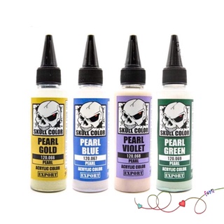 SKULL COLOR สีอะคริลิค ผสมสำเร็จ (สีประกายมุก) 60 ml