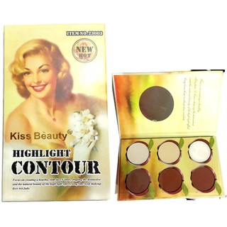 KissBeauty HighlightContour ชุดแต่งหน้าไฮไลท์ 6 สีคลาสสิค