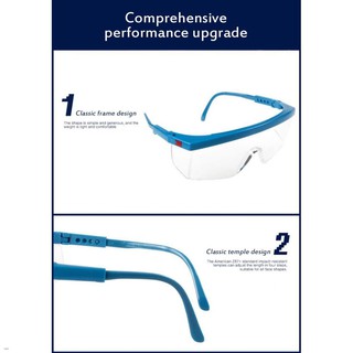 {จัดส่งที่รวดเร็ว} 3M Polycarbonate Protective Lens Safety Goggles Glasses Wind Dust Sand And Splash Proof iWN