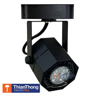 โคมไฟติดราง Track Light MR16 แปดเหลี่ยม สีดำ STW-1008 (โคมเปล่า)