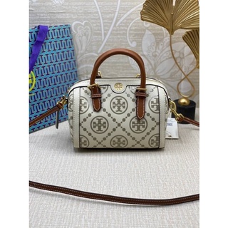 รุ่นมินิ TORY BURCH T MONOGRAM JACQUARD MINI DUFFLE BAG