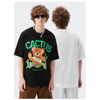 เสื้อยืดใหม่ALAND เสื้อยืด  INFLATION รุ่น CACTUS BEAR T-SHIRTS-3XL