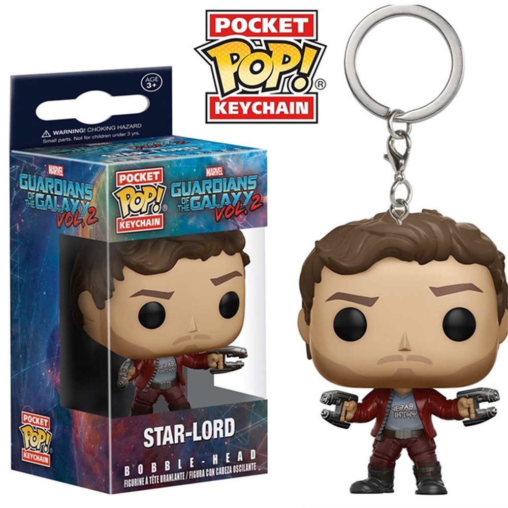 พวงกุญแจ Funko Pop: Guardians of the Galaxy 2 Star Lord ของเล่นรูปตุ๊กตาของเล่น