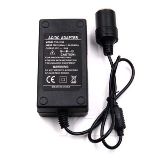 อะแดปเตอร์AC DC 110V 220Vถึง12V 5A 10A Power Adapterสำหรับรถยนต์เพิ่มช่องจุดบุหรี่ (สีดำ) แถมฟรีสาย 120W