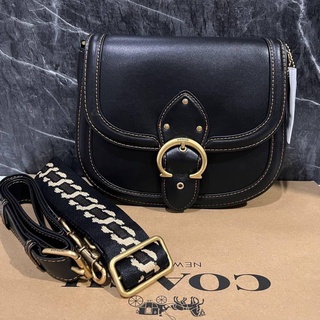กระเป๋า COACH BEAT SADDLE BAG WITH HORSE AND CARRIAGE PRINT(COACH C0749) สีดำ
