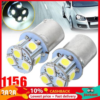 Jacansi ไฟท้ายไฟเลี้ยว LED BA15S R5W 1156 5050 8SMD สีขาว 2 ชิ้น