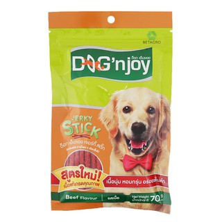 🔥HOT🔥 ด๊อกเอ็นจอย เจอร์กี้ สติ๊ก รสเนื้อ 70 ก. DOGN JOY Jerky Stick Beef Flavor 70 g.