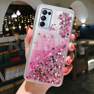 เคส OPPO Reno 5 / Reno 5 Pro Bling Liquid Quicksand Glitter ฝาหลังซิลิโคนใส