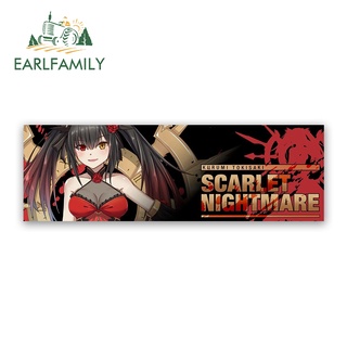 Earlfamily สติกเกอร์ ลายการ์ตูนอนิเมะ Tokisaki Kurumi Slap ขนาด 13 ซม. x 4.2 ซม. สําหรับติดตกแต่งรถยนต์ แล็ปท็อป หน้าต่าง