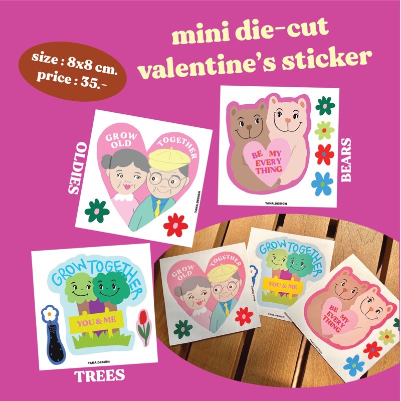 mini die-cut valentine's sticker