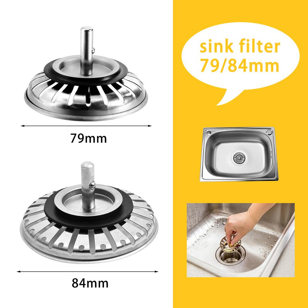 79-81-84mm Stainless Steel Kitchen Sink Strainer Stopper Waste Plug Sink Filter Bathroom Basin Sink 