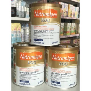 Nutramigen LGG นมผงสูตรพิเศษ สำหรับทารกที่แพ้โปรตีนนมวัว ขนาด 400 กรัม (3 กระป๋อง)