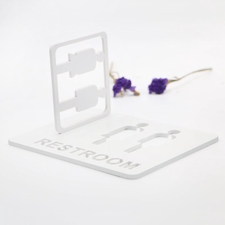 [FudFudAR] ฝุด-ฝุด-อะ ป้ายห้องน้ำ แบบที่ 21 ป้ายห้องน้ำอะคลิลิค Acrylic ป้ายห้องน้ำ DIY minimal สไตล์มินิมอล modern