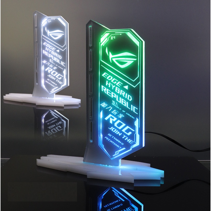 ขาตั้งการ์ดจออะคริลิค ARGB 3pin 5V Graphics card supports ราคา ถูกที่สุด ดีลบีเคเค แกลเลอรีภาพที่ 5