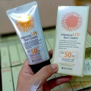 กันแดดขั้นเทพ 3W Intensive UV Sunblock Cream SPF50 Pa+++ 70ml