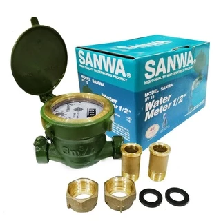 SANWA มิเตอร์น้ำ/มาตรวัดน้ำ ขนาด 1/2" (4หุน) ซันวา