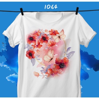 Loso store เสื้อยืดพิมพ์ลาย รุ่นสงกรานต์ (ลายดอกไม้ละอองน้ำ)