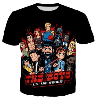 เสื้อยืดลําลอง แขนสั้น พิมพ์ลาย The Boys 3D สไตล์ฮาราจูกุ สตรีท แฟชั่นสําหรับผู้ชาย และผู้หญิง ไซซ์ XS-6XL