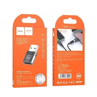 ตัวแปลง Hoco UA17 USB to Type-C USB TO TYPE-C CONVERTER ADAPTER หัวแปลง Type C (Female) เป็น USB-A (Male)