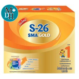 S-26 SMA Gold สูตร 1 นมผง เอส 26 เอสเอ็มเอโกลด์ 1800 กรัม (กล่องทอง) 14216