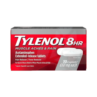 ไทลินอล 8 ชั่วโมง Tylenol 8 hours ❤️พร้อมส่งจากร้านยา❤️ ตัวยาพาราเซตามอล 650 มิลลิกรัม แก้ปวด ลดไข้ Paracetamol 650 mg