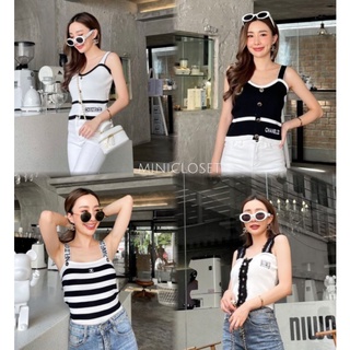 เสื้อสายเดี่ยวไหมพรมcoco ลักซูสุด ไม่ต้องเยอะ ตัวเดียวจบ ใส่สวยมากกก