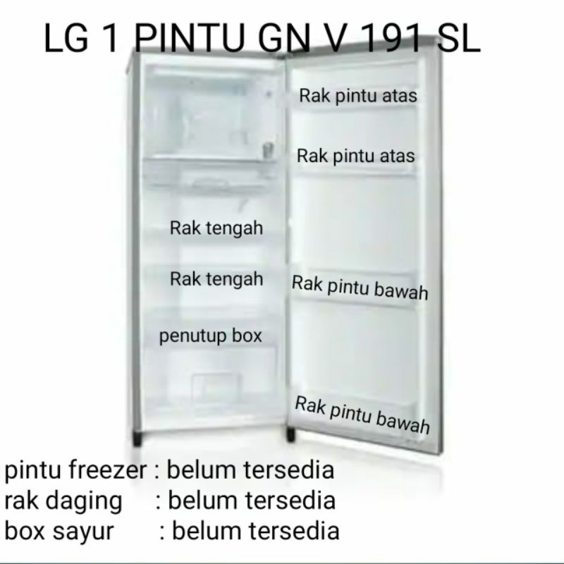 Lg GNV 191 ชั้นวางตู้เย็นประตูเดียว
