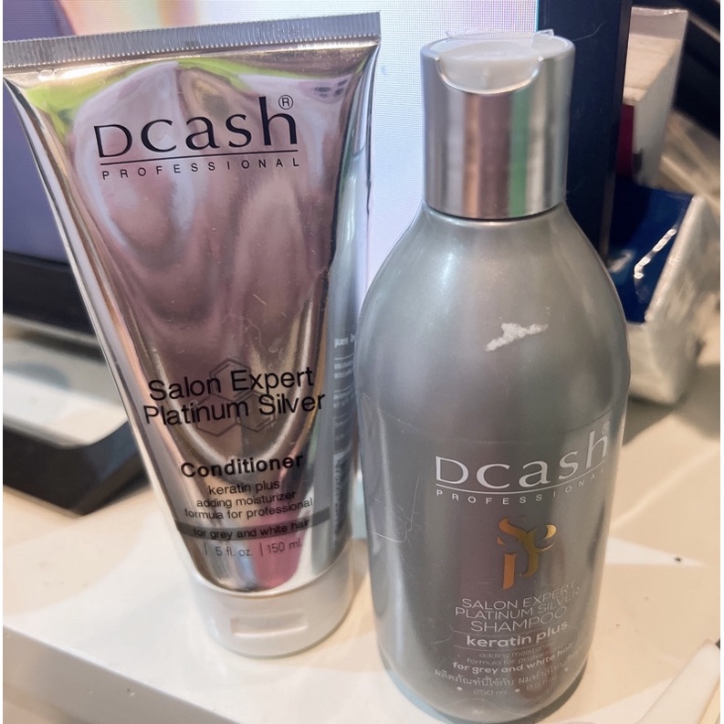 เซตแชมพูครีมนวด Dcash แชมพูม่วง