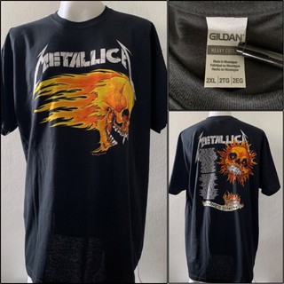 เสื้อวง Metallica : Flaming Skull Tour 94