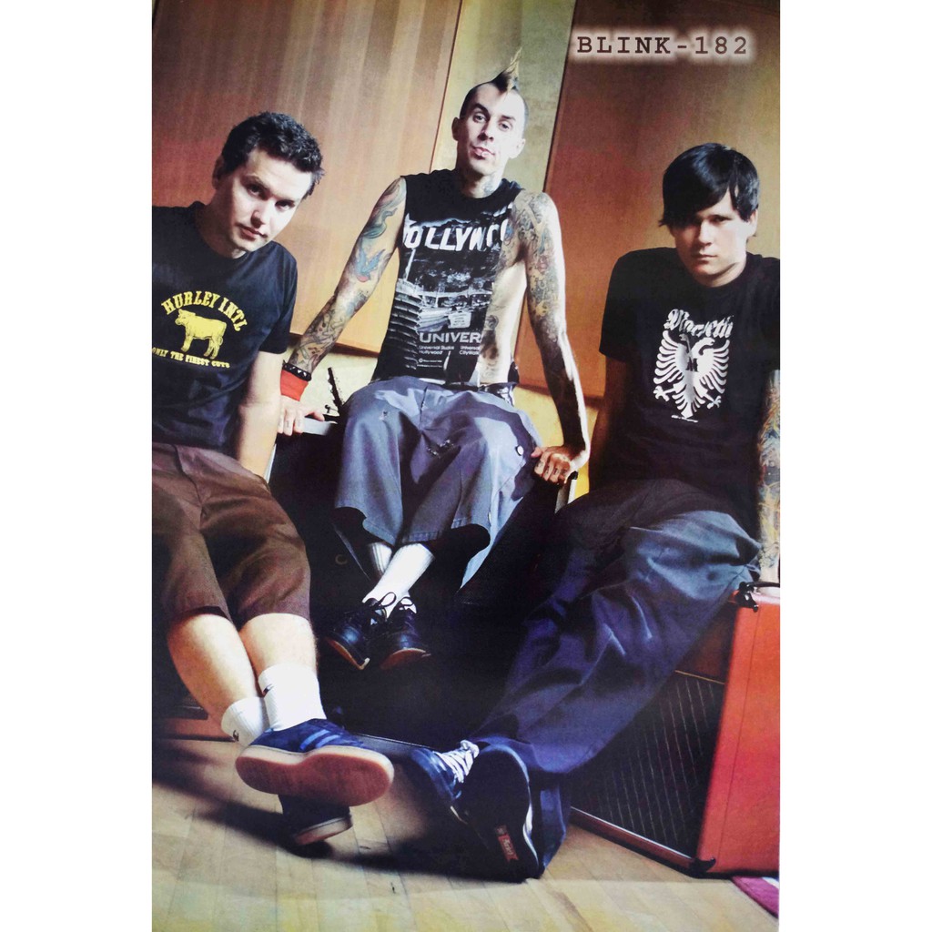 โปสเตอร์ รูปถ่าย วง ดนตรี ร็อก บลิงก์-182 Blink 182 POSTER 24”x35” Inch American Pop Punk Alternativ