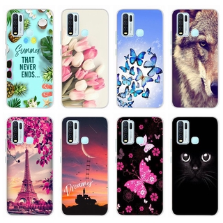 เคสโทรศัพท์มือถือพิมพ์ลาย Cat Butterfly สําหรับ Vivo Y50 Y30 1938 1935