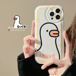 Omykod เคสโทรศัพท์มือถือแบบนิ่ม ลายเป็ดน่ารัก สําหรับ Samsung S21 S20 FE S22 S21 S20 Note 20 Plus M23 M33 M52 M53