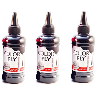 ColorFly หมึกเติม canon เกรดAAA สีดำ 100ml. * pack 3ขวด(black)